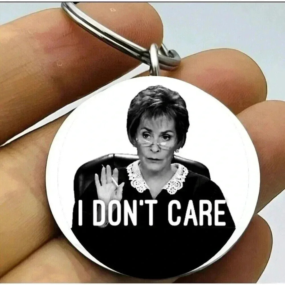 Tv Show Funny Cute Judger I Don't Care Keychain